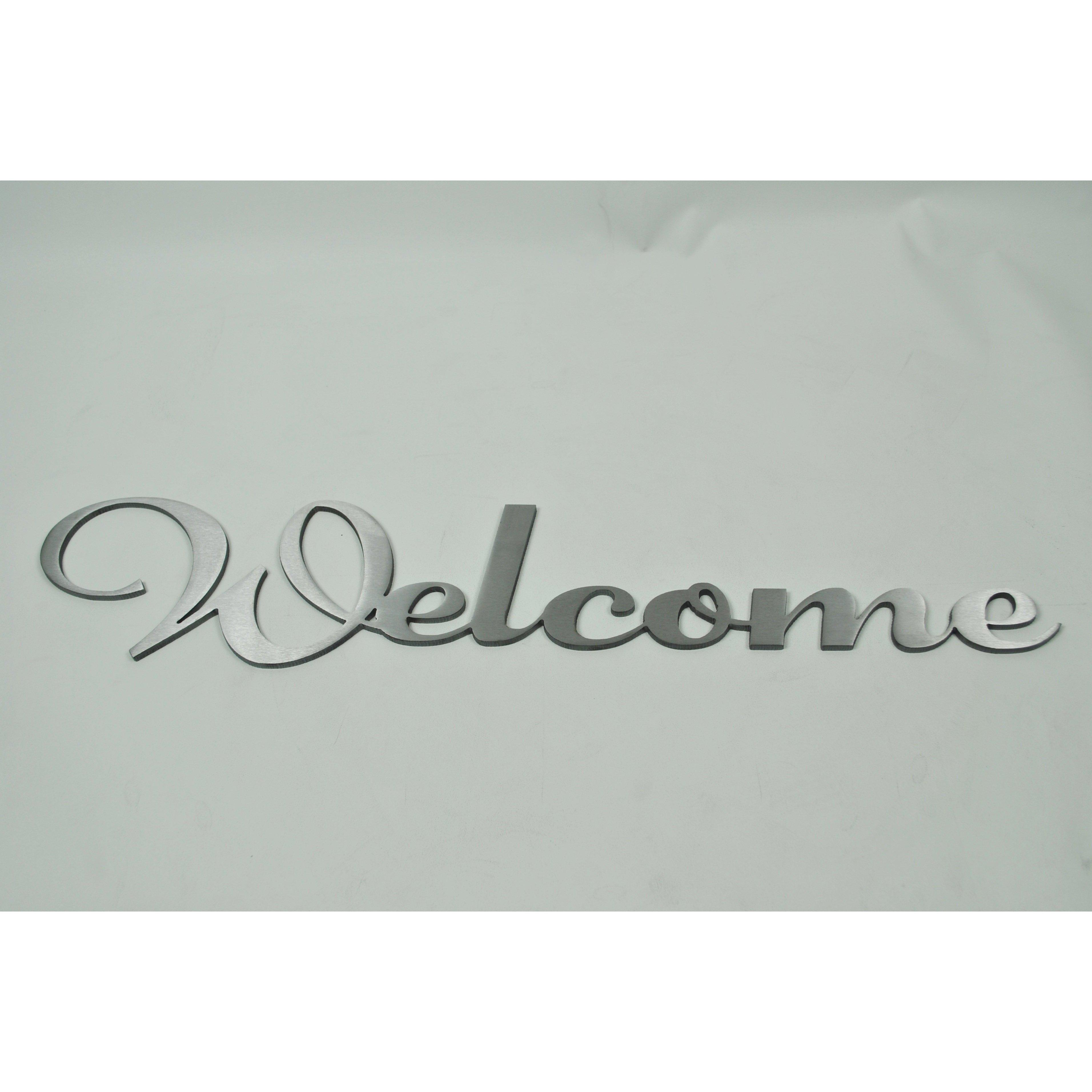 Welcome Sign Stainless Steel Metal Wall Art - Home Decor – Cascade  Manufacturing