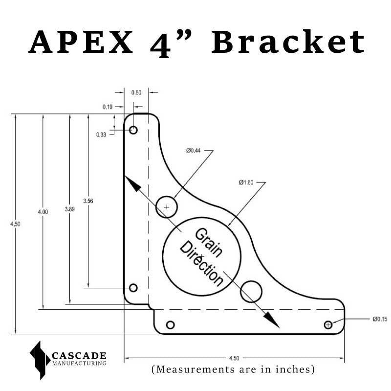 4 Inch Shelf Bracket Schematic