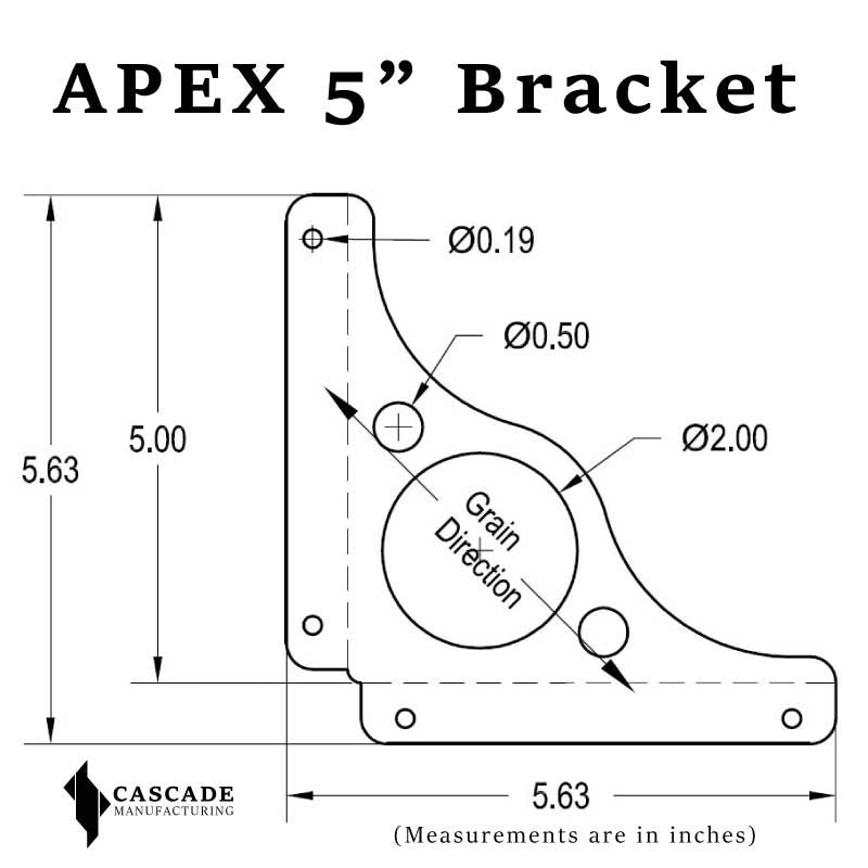 5 Inch Shelf Bracket Schematic