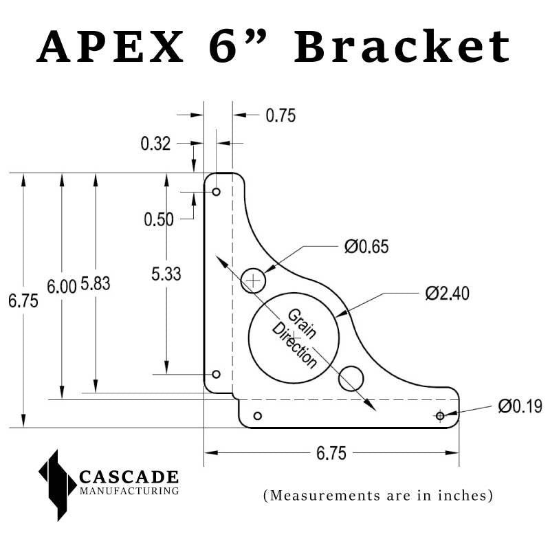 6 Inch Shelf Bracket Schematic